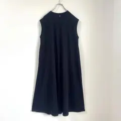 美品✨ノースリーブ ロングワンピース 大きいサイズ 黒