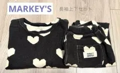 MARKEY'S 長袖上下セット 100cm ハート柄