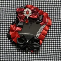 139 硬質ケースデコ レースデコ 赤 黒 B8