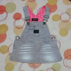 デニム ジャンパースカート 80