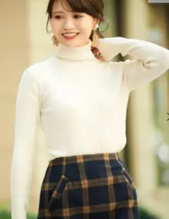 ルクールブラン　ランダムリブタートルニット　未着用タグ付き！