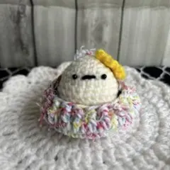 シマエナガ ひまわり畑のシマちゃん 編みぐるみ ぬいぐるみ - メルカリ