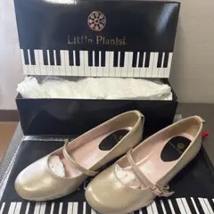 美品⭐︎リトルピアニスト　21.5cm 本番用　シャンパン　パンプス　ピアノ