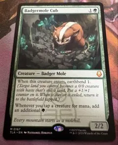 アナグマモグラの仔 日本語版1枚 MTG アナグマモグラの仔 日本語版×1枚 アナグマモグラの仔 [TLA