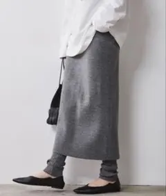 Ameli totu アメリトゥトゥ リネン12分丈レギンス チャコール 未使用