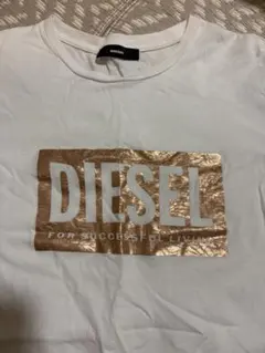 DIESEL 半袖Tシャツ ホワイト ゴールドロゴのサムネイル