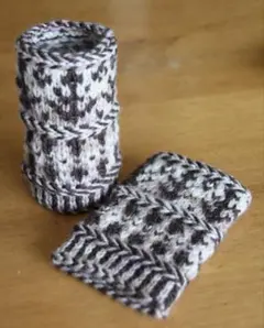 手編み　リストウォーマー