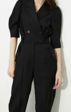 ❤Sale❤✩rienda✩オールインワン✩サロペット✩ブラック✩オーバーオールのサムネイル