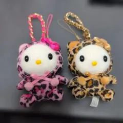 ハローキティ ヒョウ柄 ぬいぐるみ 2点セット