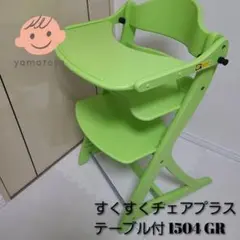 【大和屋】すくすくチェアプラス テーブル付 グリーン