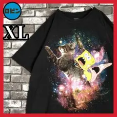 スポンジボブ パトリック 宇宙 猫 アニメ キャラクター Tシャツ tシャツのサムネイル