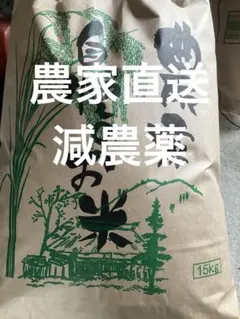 □令和7年 コシヒカリ 白米 15キロ 標準米 無農薬 晴れの国岡山 天