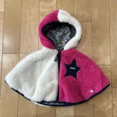 X-girl ベビーポンチョ リバーシブル　フリース　ミッキー ミニー デザイン