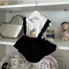 サスペンダー付きブルマスカート