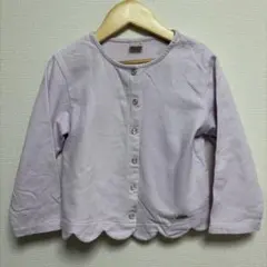 petit main 薄紫 カーディガン 110