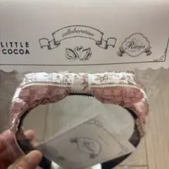新品　ハンドメイド　カチューシャ　リバティ　ラブポージーズ　ピンクアーモンド