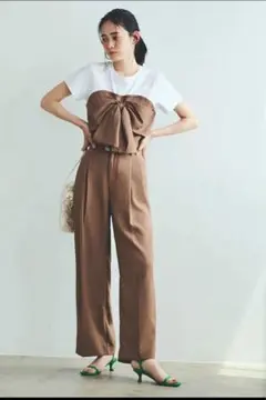 【新品未使用タグ付き】VIS美easy2024セットリボンT＆パンツモカブラウン