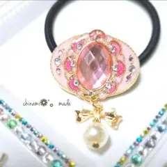 レジンヘアゴム ブリリアントPINK