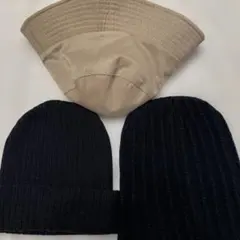 キャップ　ツバつきハット３点セット