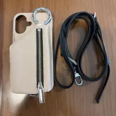 ajew iPhone16ケース ストラップ付き エジュー ベージュのサムネイル