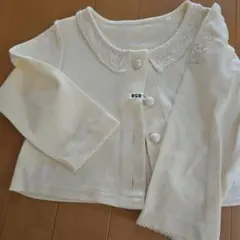 美品　クリーニング済みレース付き襟カーディガンキャサリンコテージ入園式