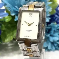新品電池】 GIVENCHY ゴールド コンビ スクエア タンク 腕時計 | Mercari