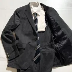 極美品✨ ボリオリ BOLIOLI スーツ セットアップ ストライプ ブラック