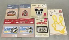 ディズニー ミッキー ワッペン 6セット ＋ループ付きワッペン(黄色)セット