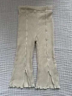 リブ編みフレア裾レギンス 90サイズ