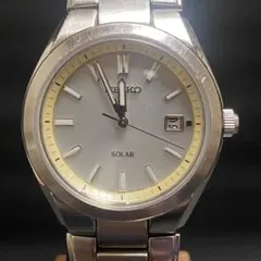 【美品】SEIKO セイコーソーラー SOLAR 稼働品 純正ブレス シルバー