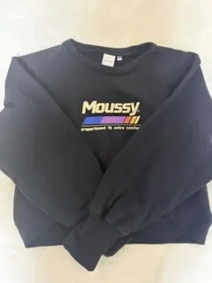 Moussy クロップド丈 スウェット ブラックのサムネイル
