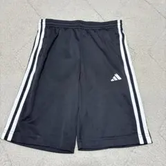 adidas ハーフパンツ 140cm 黒 3本ライン スポーツ