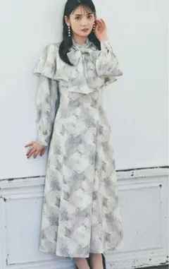 ケープ ロングワンピース