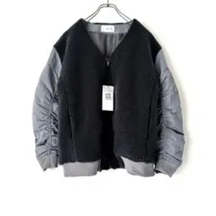 【新品】Vin ボアドッキングブルゾン アッシュグレー 定価 31,000円