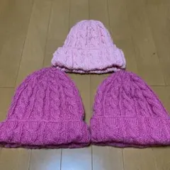 新品未使用　手編み　ハンドメイド　ニット帽