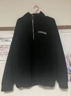 CODDERR 配色 ロゴ刺繍フリースアノラックハーフジッププルオーバー」