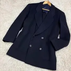 【美品】ニナリッチ テーラードジャケット カシミヤ混 ウール ダブルブレスト 紺