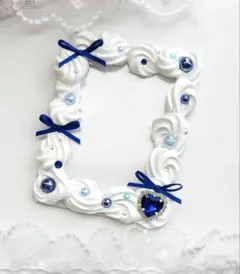 ホイップデコ　B8硬質トレカケース　白　ロイヤルブルー