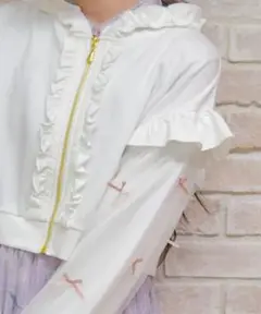〖新品未使用〗axes femme メニーリボンフリルパーカー