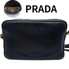プラダ PRADA ショルダーバッグ 斜め掛け ロゴ レザー ブラック 1BH089 美品 新入荷 OB2835 PRADA（プラダ） ショルダーバッグ 斜めがけ アウトレット 1bh089