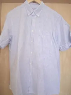 XL 青白ストライプ ボタンダウンシャツ