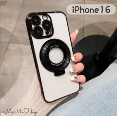 【iPhone16】ブラッククリア スマホケース