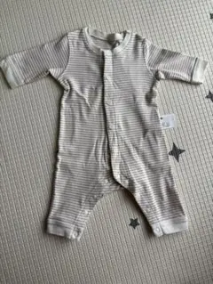 ユニクロ　ストライプ柄 ロンパース 60cm
