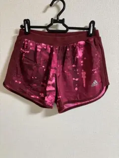 adidas 赤 ショートパンツ　ランニングウエア　Lサイズ