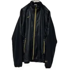 NIKE ナイキ フルジップブルゾン M ブラックゴールド 刺繍ロゴ