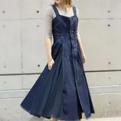RANDA ランダ　デニムロングワンピース　デニムワンピ