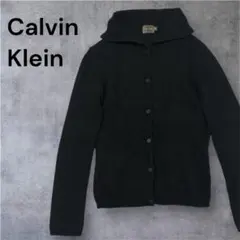 Calvin Klein ニット　長袖　ネイビー　Mサイズ 前ボタン