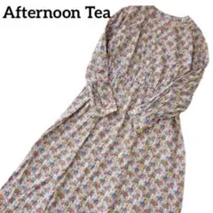 美品 Afternoon Tea リバティ柄 ワンピース 五分袖 - メルカリ