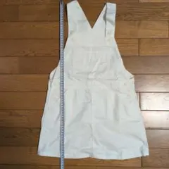 ホワイト サロペット スカート　無印良品