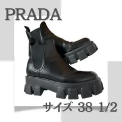 ✨極美品✨ PRADA プラダ ショートブーツ レザー ブラック 38 1/2 楽天市場】プラダ PRADA ブーツ ショートブーツ ミドルブーツ 靴